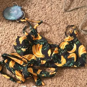 SMYM Gone Bananas Wrap Bathing Suit Top
